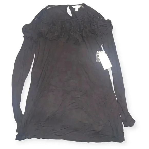 Time & tru lace long sleeve cotton blouse - Picture 1 of 4